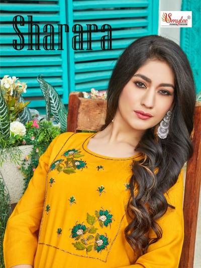 Sharara By Smylee Designer Rayon Kurti With Bottom Collection